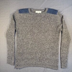 River Island Mens Grey Round Neck Cotton Blend Sweater - Medium